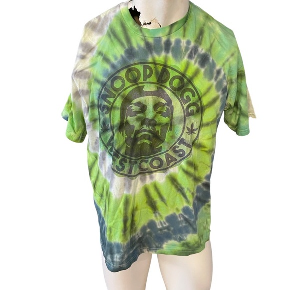 Snoop Dogg Repurposed Tie Dye Green shirt: Adult XL: 420: Hip-Hop merch - Picture 1 of 2